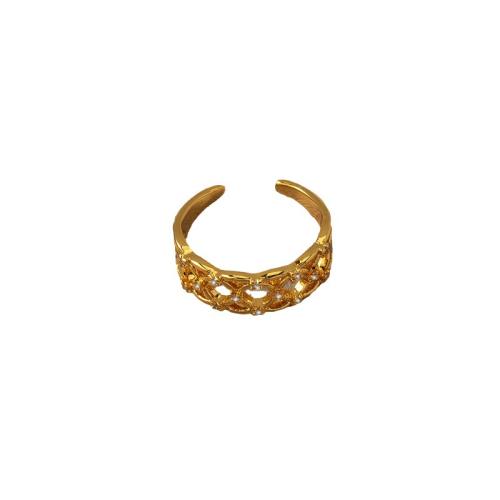 Kubieke Circonia Micro Pave Brass Ring, Messing, plated, micro pave zirconia & voor vrouw, meer kleuren voor de keuze, Verkocht door PC