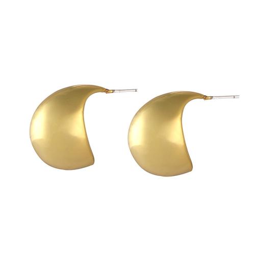 Brass Stud Earring plated for woman 30mm Sold By Pair