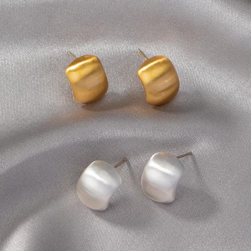 Brass Stud Earring plated for woman 17mm Sold By Pair