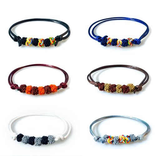 Fashion Opret Wax Cord Armbånd, Voks, Boheme stil & Unisex, flere farver til valg, Længde Ca. 16 cm, Solgt af PC