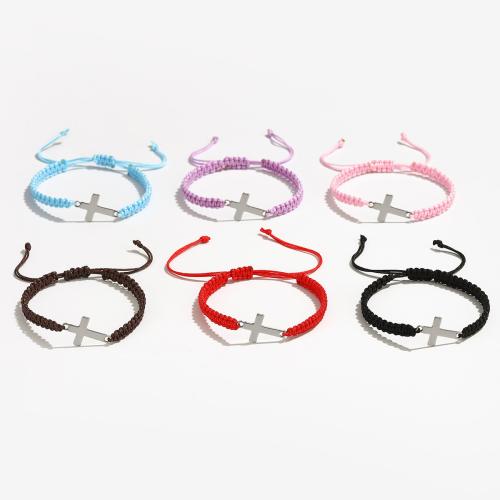 Stainless Steel smycken Armband, 304 rostfritt stål, med Nylon Polypropylen, Unisex, fler färger för val, Säljs av PC