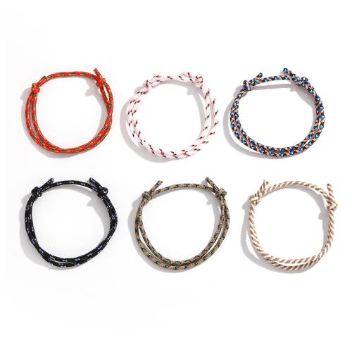 Chaîne tissée Bracelets, Fibre de polyester, Style bohème & unisexe, plus de couleurs à choisir, Vendu par PC