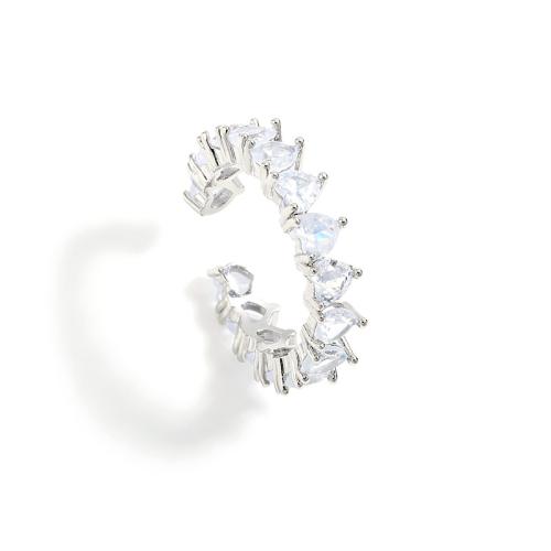 Cúbicos Circonia Micro Pave anillo de latón, metal, chapado, micro arcilla de zirconia cúbica & para mujer, más colores para la opción, Vendido por UD