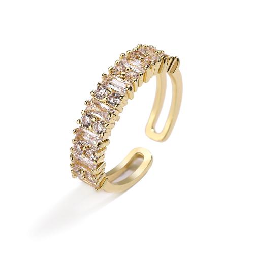 Cubic Zirconia Micro Pave Brass Ring micro pave cubic zirconia & for woman Sold By PC