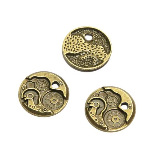 Zinc Alloy Pendants Gear Wheel antique bronze color plated DIY 25mm Sold By Bag