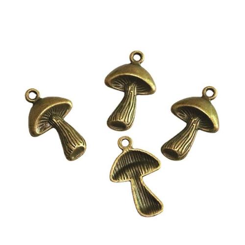 Pendentifs en alliage de zinc, champignon, Plaqué de couleur de bronze antique, DIY, 24x17mm, 40PC/sac, Vendu par sac