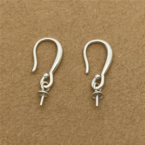 925 Sterling Silver Earring Drop, 925 sterling zilver, DIY, 17mm, Verkocht door pair