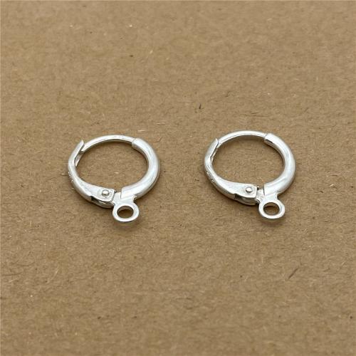 925 sterline d'argento Individuazione di orecchino huggie Hoop, DIY, 12mm, Venduto da coppia