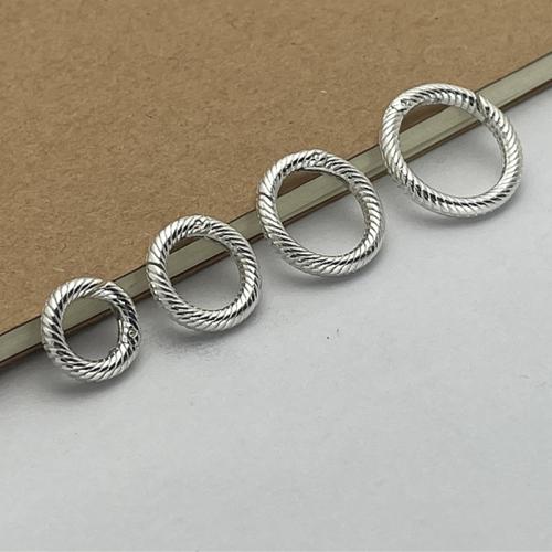 925 Sterling Silver Spring Buckle Donut DIY Sold By PC