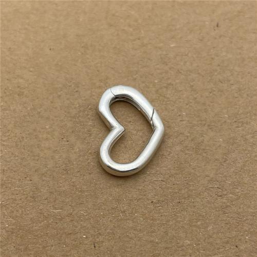 Sterling Ezüst Karkötő Megállapítások, 925 ezüst, Szív, DIY, 16.70x10.40x2.20mm, Által értékesített PC