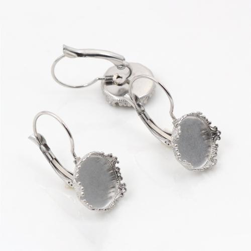 Cruach dhosmálta Lever Ar ais Earring Comhpháirt, 304 Cruach dhosmálta, DIY, dath bunaidh, 12mm, 10ríomhairí pearsanta/Mála, Díolta De réir Mála