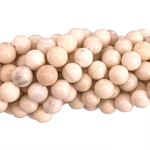 Ivory Jade Beads Round polished DIY white Sold Per Approx 38 cm Strand