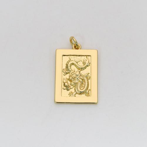 Brass Jewelry Pendants Rectangle gold color plated DIY nickel lead & cadmium free Sold By PC