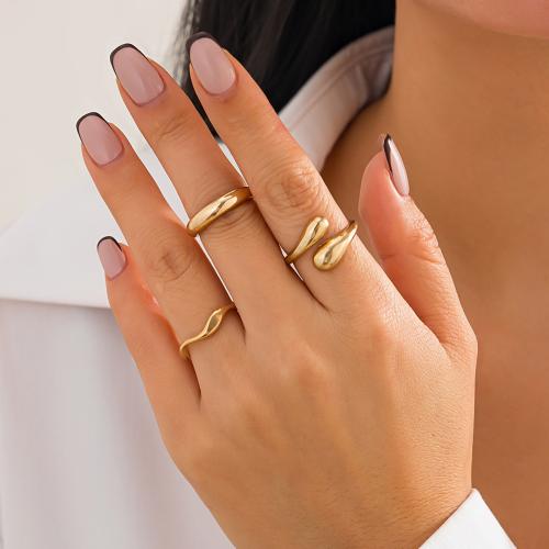 Zinc Alloy Finger Ring plated three pieces & fashion jewelry nickel lead & cadmium free Sold By Set