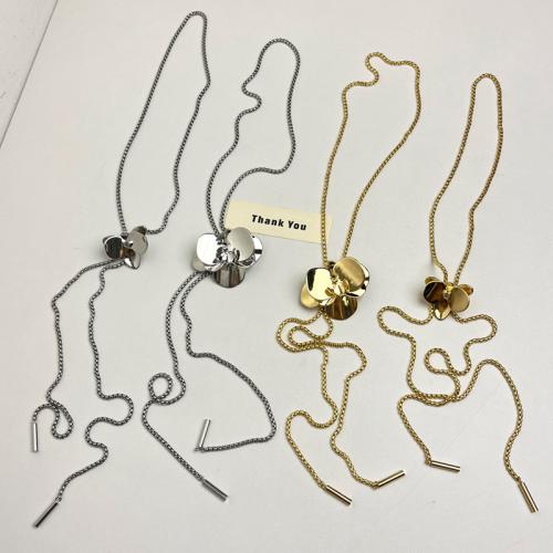 Zinc Alloy Sweater Chain Necklace plated fashion jewelry & for woman Length Approx 84 cm Sold By PC