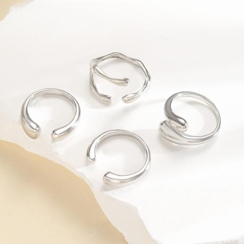 Fashion Brass Ring Set plated 4 pieces & fashion jewelry & for woman original color Sold By Set