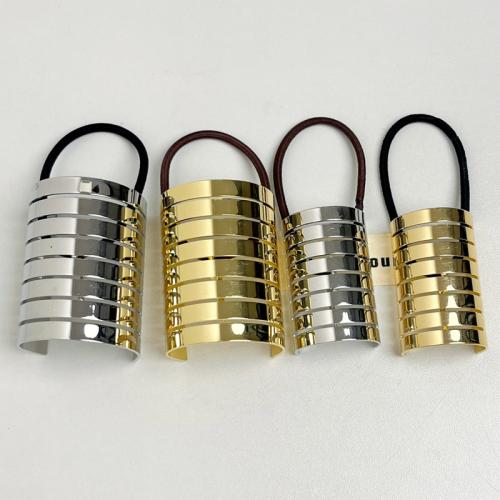 Paardenstaart houder, Zinc Alloy, met Rubber Band, plated, verschillende grootte voor keus & voor vrouw & hol, meer kleuren voor de keuze, Small :5x3cm;Large :5.8x4.2cm., Verkocht door PC