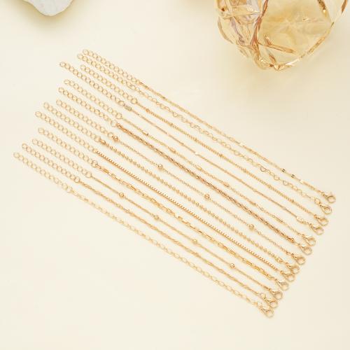 Zinc Alloy Bracelet plated 13 pieces & fashion jewelry & for woman golden Sold By Set