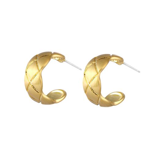 Brass Stud Earring plated for woman 20mm Sold By Pair