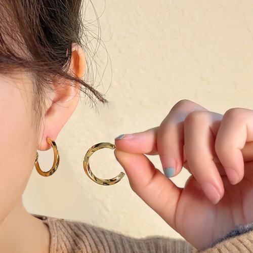 Brass Stud Earring plated for woman 23mm Sold By Pair