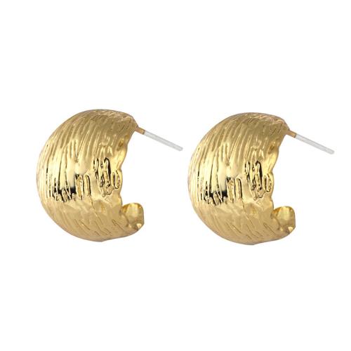 Brass Stud Earring plated for woman 17mm Sold By Pair