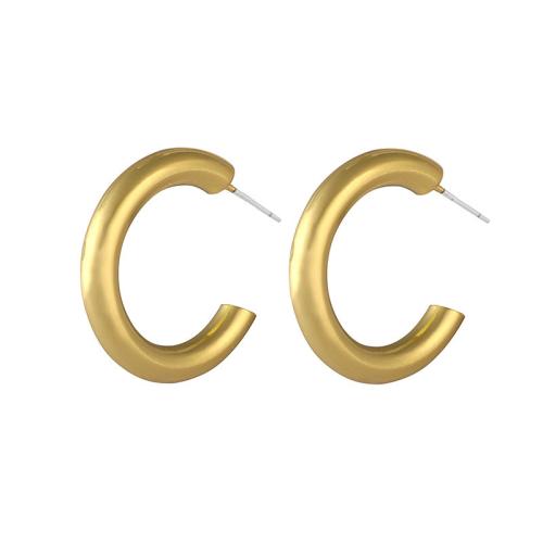 Brass Stud Earring plated for woman 28mm Sold By Pair