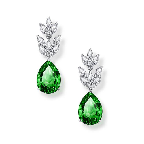 Boucles d'oreilles en laiton zircon cubique pavent, pavé de micro zircon & pour femme, plus de couleurs à choisir, Vendu par paire