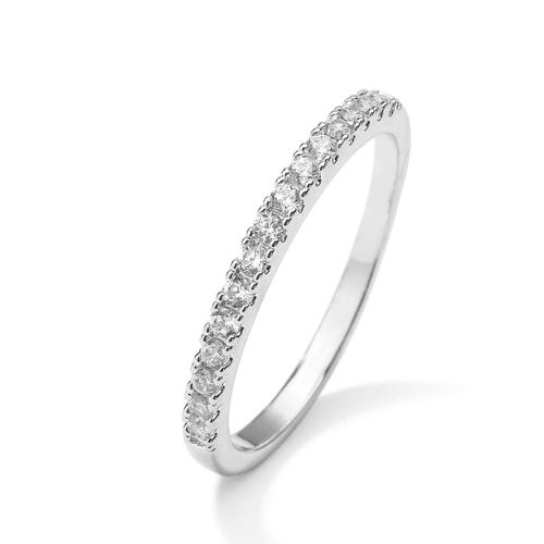 Cubic Zirconia Micro Pave Brass Ring & micro pave cubic zirconia & for woman Sold By PC