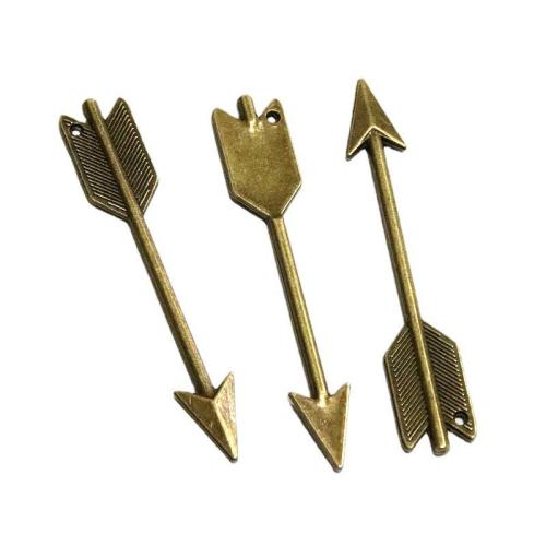 Zinklegering Hangers, Zinc Alloy, Pijl, antiek brons plated, DIY, 64x11.40mm, 60pC's/Bag, Verkocht door Bag