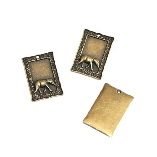 Zinc Alloy Animal Pendler, Elephant, antik bronze farve forgyldt, du kan DIY, 22x32mm, 30pc'er/Bag, Solgt af Bag