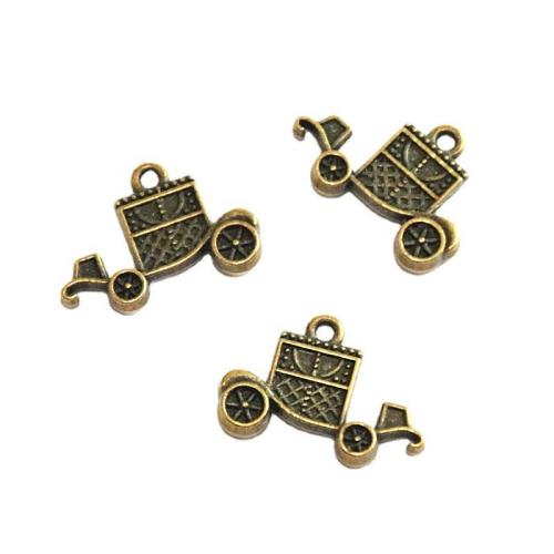 Zinc Alloy Pendants Carriage antique bronze color plated DIY Sold By Bag