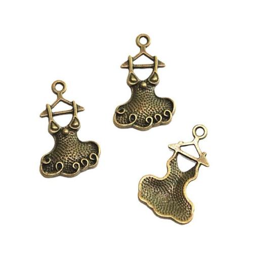 Zinc Alloy Pendants Skirt antique bronze color plated DIY Sold By Bag