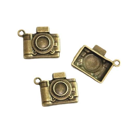 Zinc Alloy Pendants Camera antique bronze color plated DIY Sold By Bag