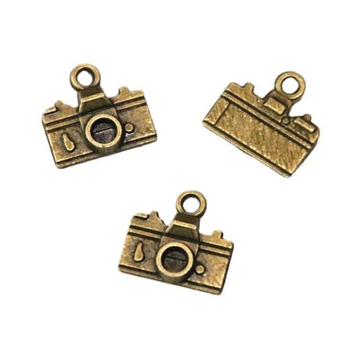 Zinc Alloy Pendants Camera antique bronze color plated DIY Sold By Bag