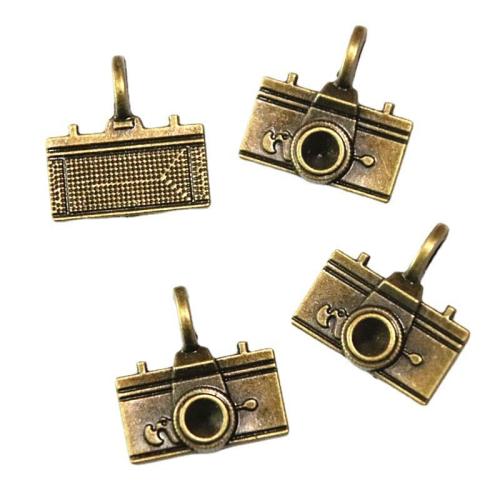 Zinc Alloy Pendants Camera antique bronze color plated DIY Sold By Bag