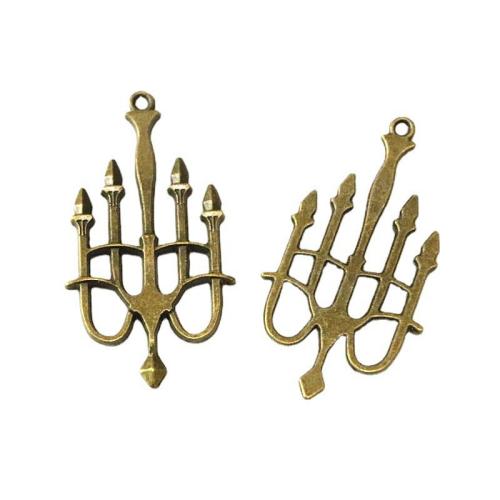 Zinklegering Hangers, Zinc Alloy, Lamp, antiek brons plated, DIY, 50x27mm, 30pC's/Bag, Verkocht door Bag