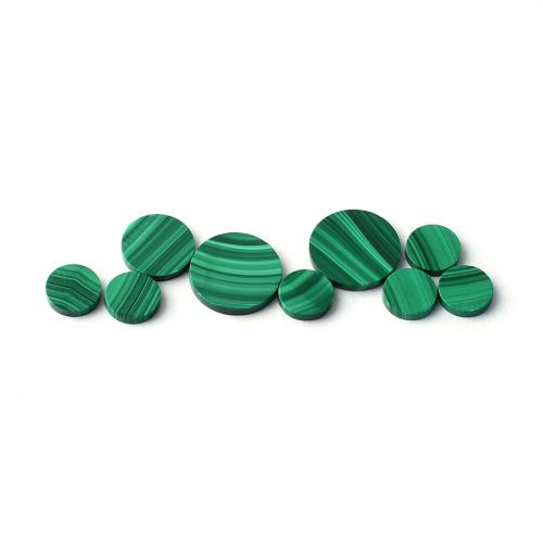 Cabochons en pierres précieuses, Malachite, Plat rond, poli, DIY & normes différentes pour le choix, Vendu par PC