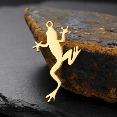 Cruach dhosmálta pendants Ainmhithe, 304 Cruach dhosmálta, Frog, DIY, dathanna níos mó le haghaidh rogha, 20x32mm, Díolta De réir PC