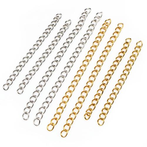 In acciaio inox catena Extender, 304 acciaio inox, lunghezza differente per scelta & DIY, nessuno, 50PC/borsa, Venduto da borsa