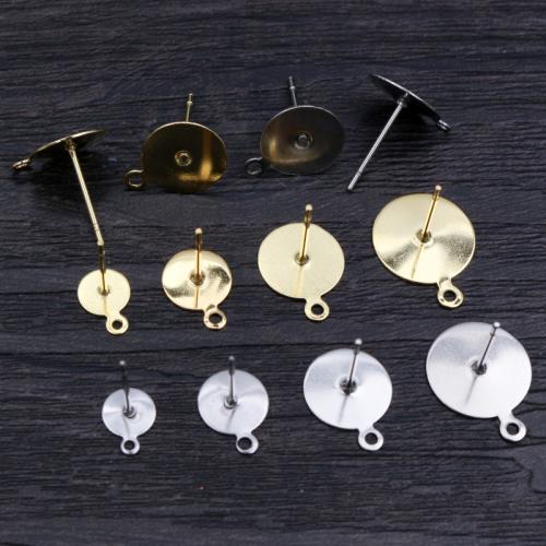 Stainless Steel Earring Stud Component 304 Stainless Steel DIY Sold By Bag