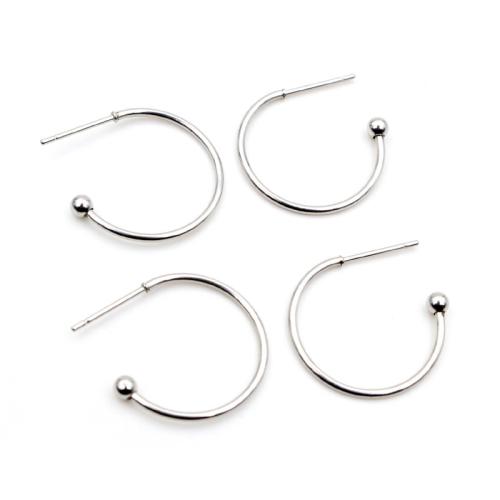 Stainless Steel Earring Stud Component 304 Stainless Steel DIY  original color Sold By Bag