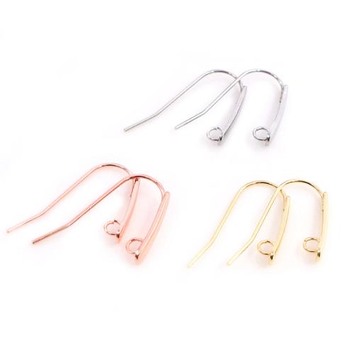 Rozsdamentes acél Hook earwire, 304 rozsdamentes acél, DIY, több színt a választás, 24x12mm, 20PC-k/Bag, Által értékesített Bag