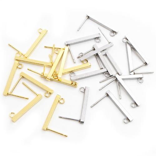 Stainless Steel Earring Stud Component 304 Stainless Steel DIY Sold By Bag