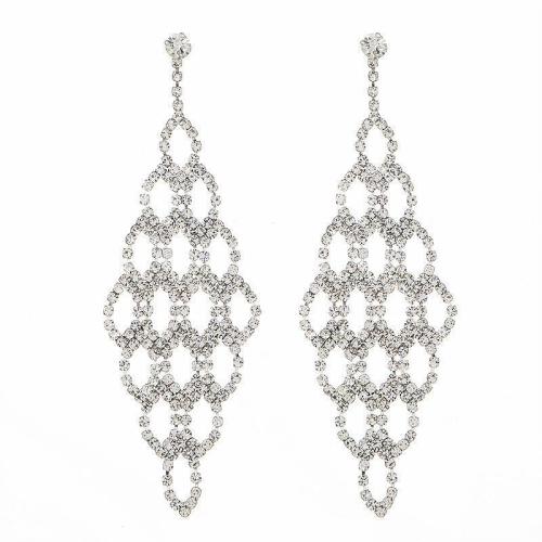 Goujon Laiton, bijoux de mode & pour femme & avec strass, 95x20mm, Vendu par paire