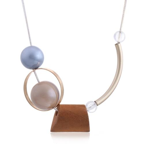 Collier acrylique, avec alliage de zinc, avec 7.4cm chaînes de rallonge, bijoux de mode & pour femme, plus de couleurs à choisir, Longueur Environ 49.2 cm, Vendu par PC