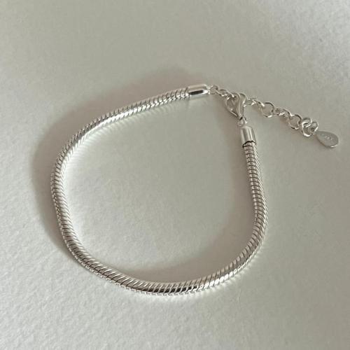 Pulseras de Plata Estelina, Plata de ley 925, Joyería & para mujer, longitud aproximado 18 cm, Vendido por UD