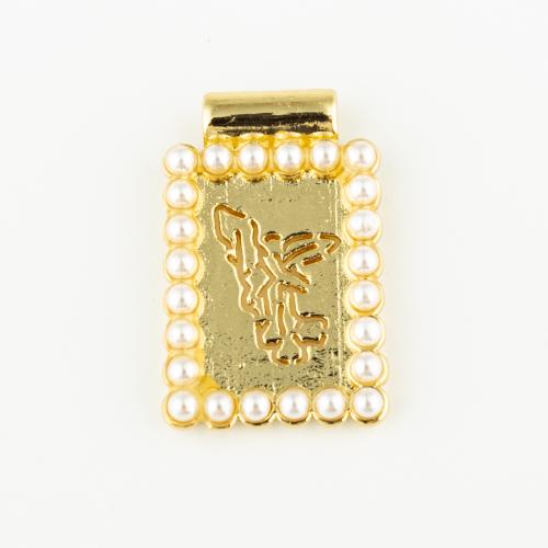 Brass Jewelry Pendants with Plastic Pearl fashion jewelry & Unisex golden Approx 2mm Sold By PC