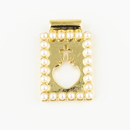 Brass Jewelry Pendants with Plastic Pearl fashion jewelry & Unisex golden Approx 2mm Sold By PC