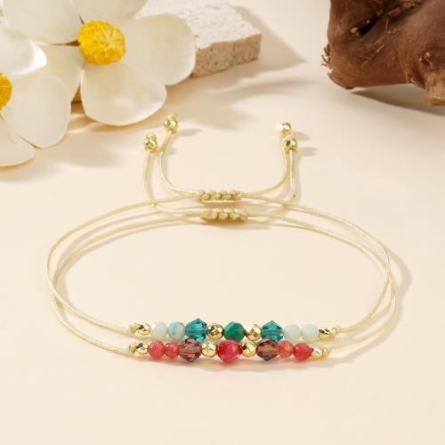 Gemstone Bracelet with Knot Cord Adjustable & for woman Sold By PC