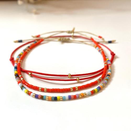 Seedbead Armbånd, med Knude ledning & Glas, for kvinde, Solgt af PC